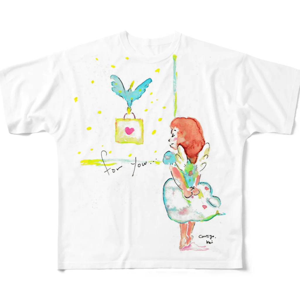 コンティーゴ・デザインのblue bird All-Over Print T-Shirt