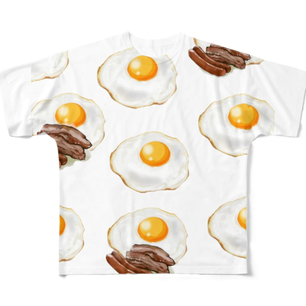 ARiGaTooの朝食の目玉焼き All-Over Print T-Shirt