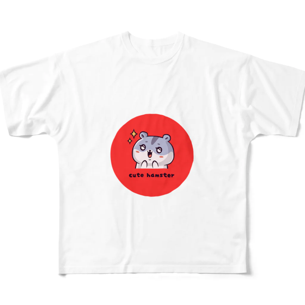 blue_7777　まねきねこショップのCute Hamsters Autumn in Japan All-Over Print T-Shirt