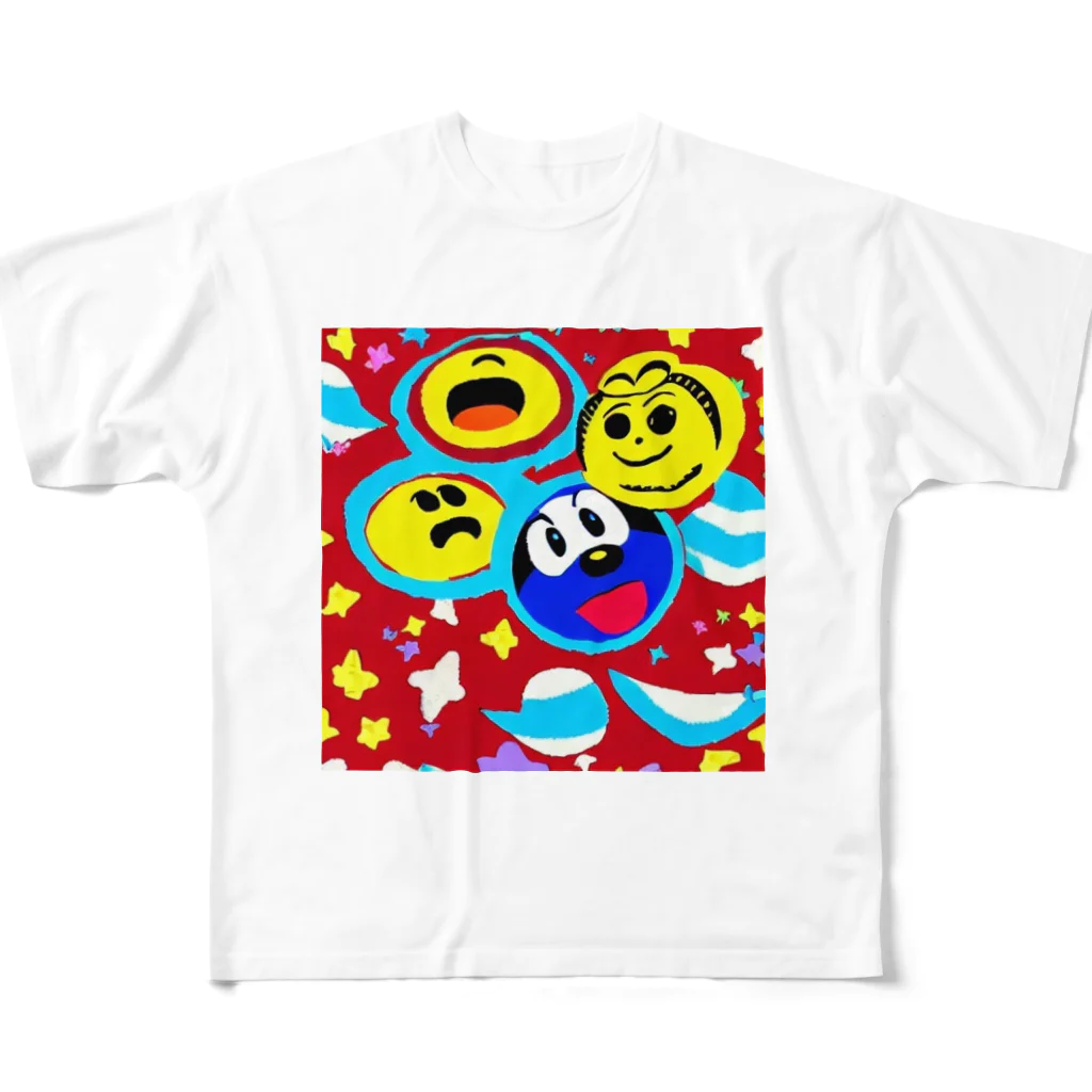 megamix-kazのみんな仲良し All-Over Print T-Shirt