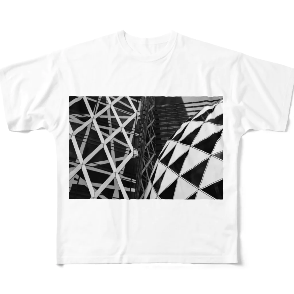 guchy-kのTOKIO monochrome フルグラフィックTシャツ