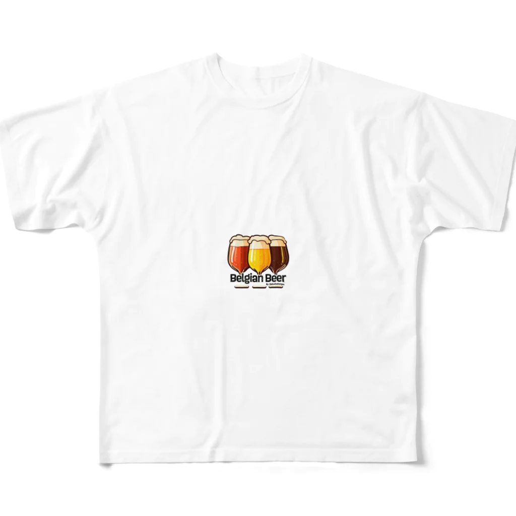 ベルギービールバー麦酒本舗公式グッズの3Belgian Beers All-Over Print T-Shirt