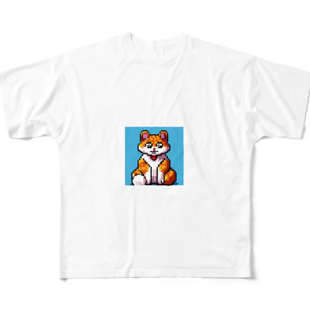 てっきんマンのドット絵ねこくん All-Over Print T-Shirt