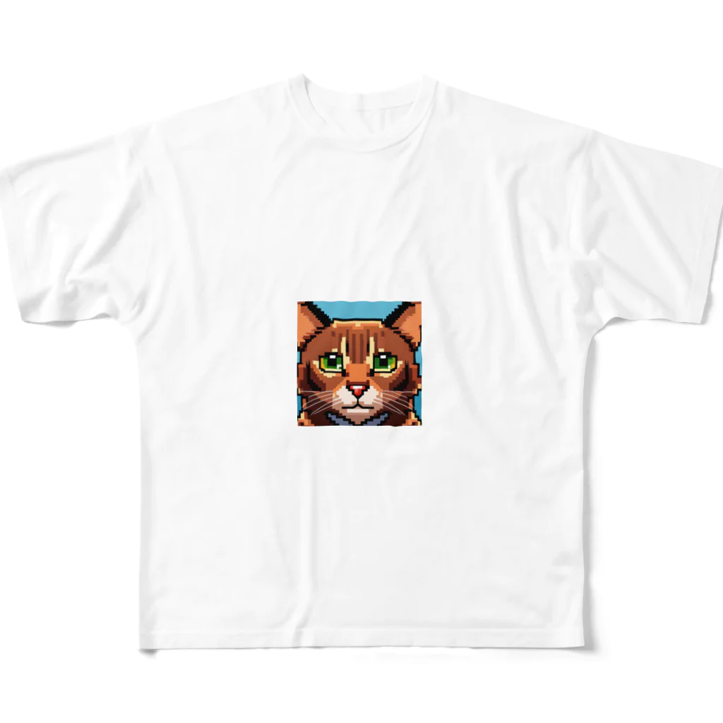 てっきんマンのドット絵ねこちゃん All-Over Print T-Shirt