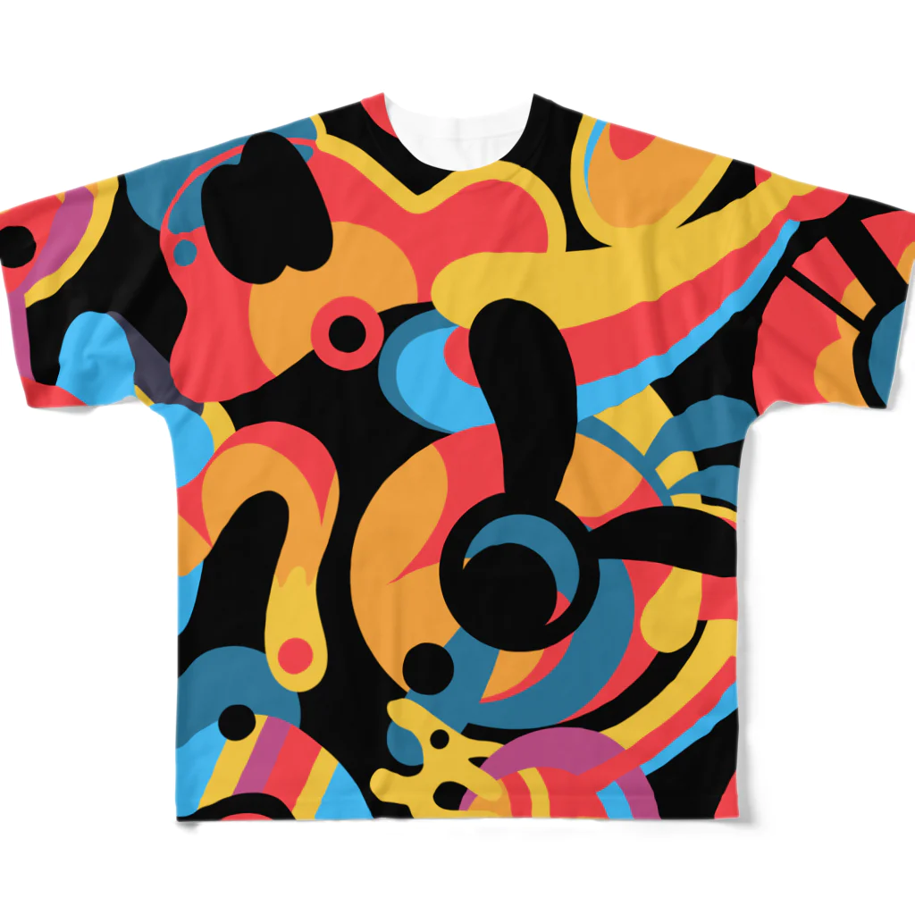 MangMARUのカラフルなグラフィティイラスト All-Over Print T-Shirt