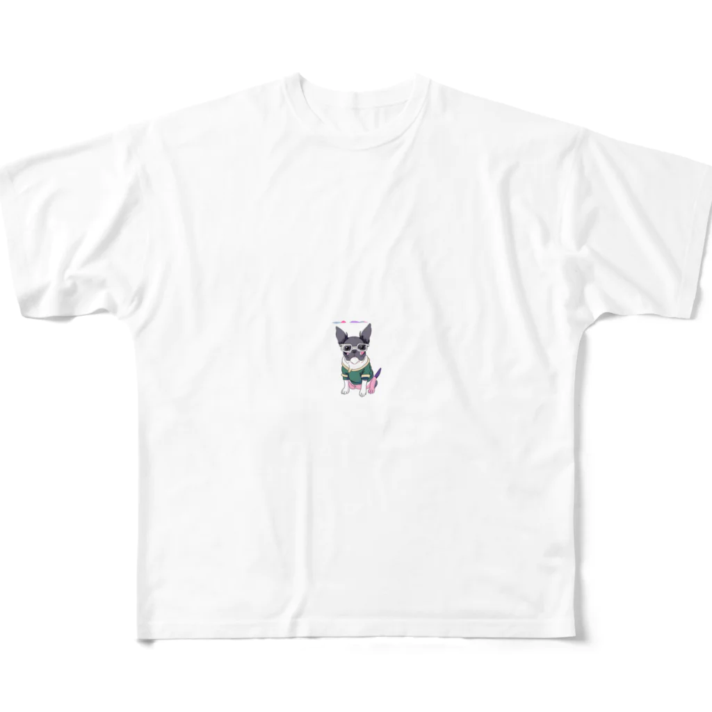 mnk527のおしゃれなボストンテリアグッズ All-Over Print T-Shirt