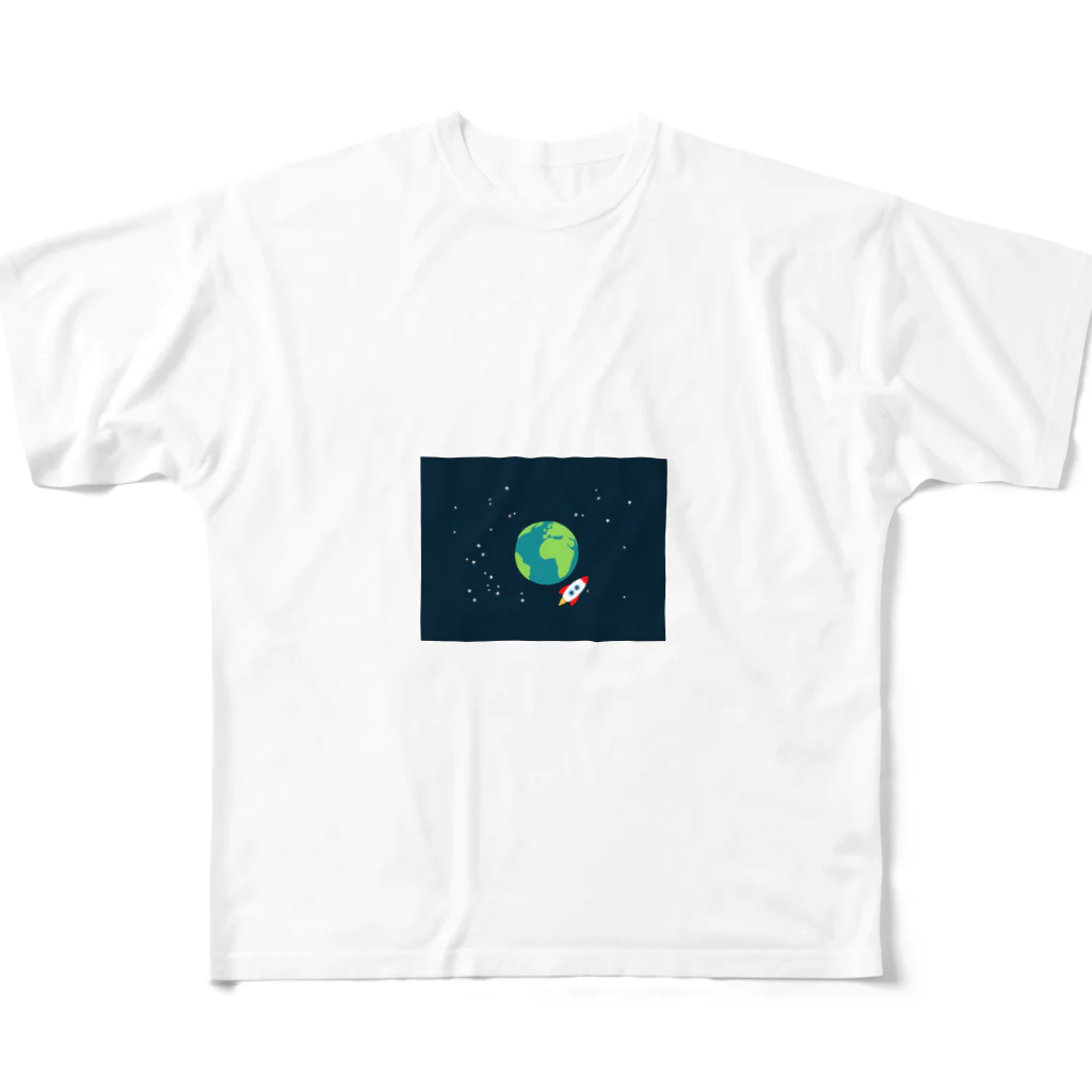 ちゃんたろのお部屋の宇宙旅行 フルグラフィックTシャツ