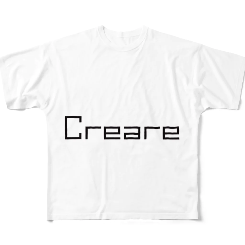 Creare クレアーレのクレアーレ　シンプルロゴ フルグラフィックTシャツ