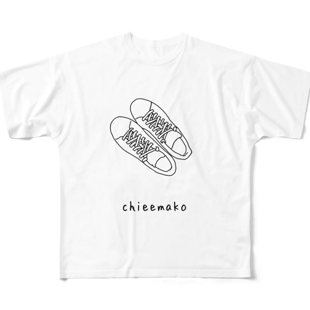 chieemakoのスニーカー フルグラフィックTシャツ