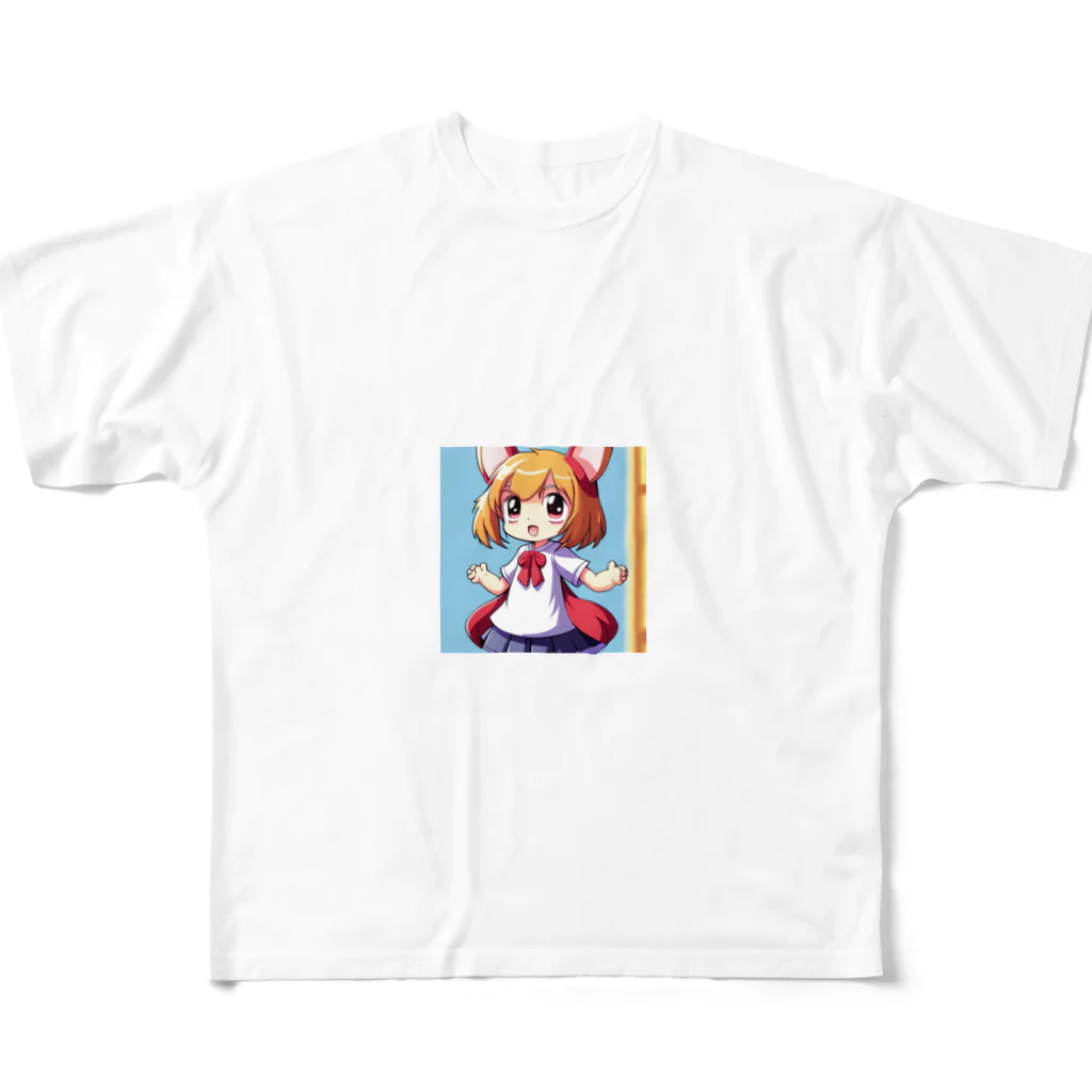 pixel-martのラビちゃん フルグラフィックTシャツ