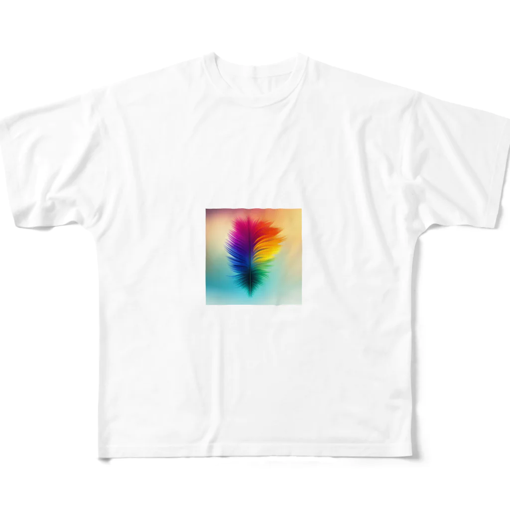 Takumitrustの虹色の羽 All-Over Print T-Shirt