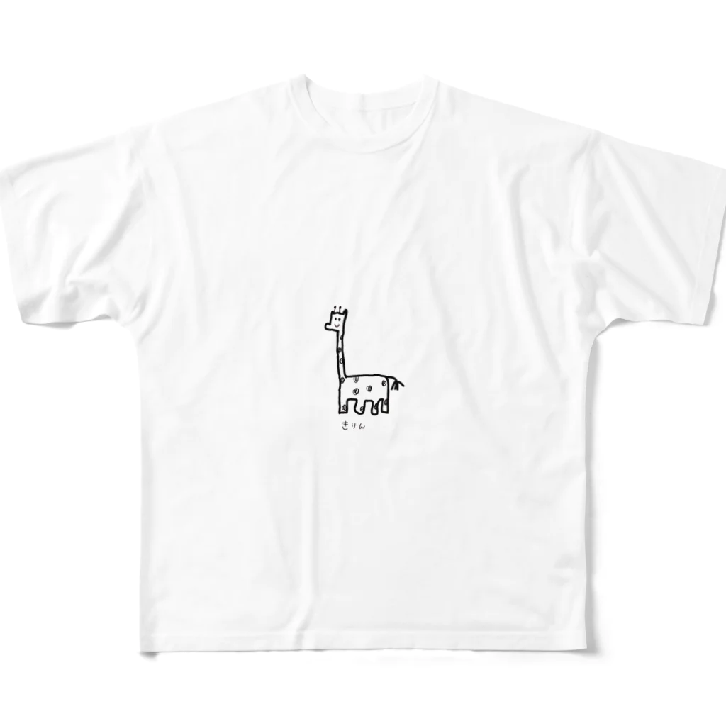 Matos の美きりん フルグラフィックTシャツ