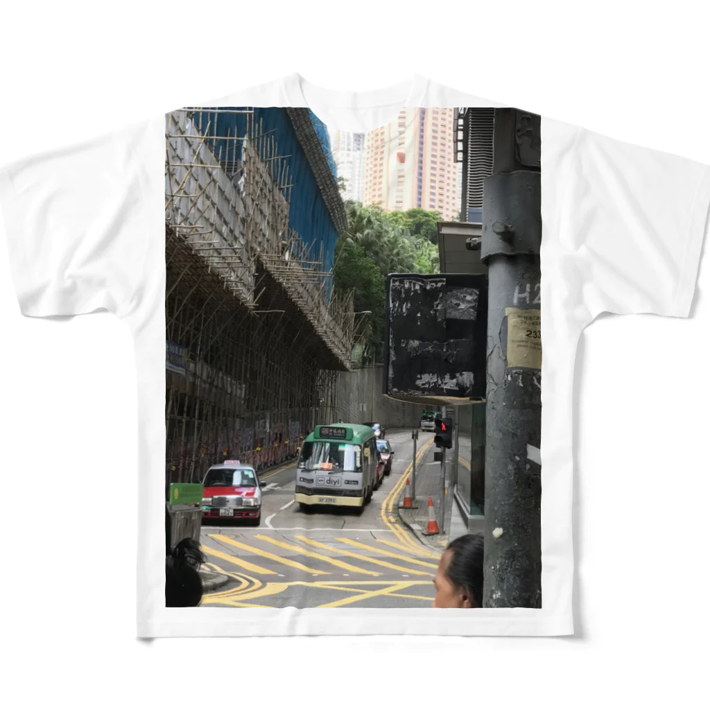 kyurakkoのHONG KONG CENTRAL  フルグラフィックTシャツ