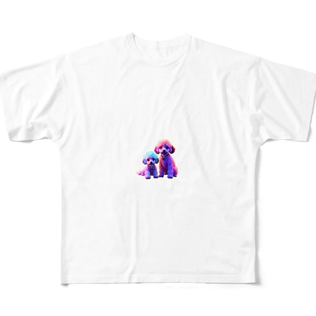 MaKenEekaRaのネオントイプードル All-Over Print T-Shirt