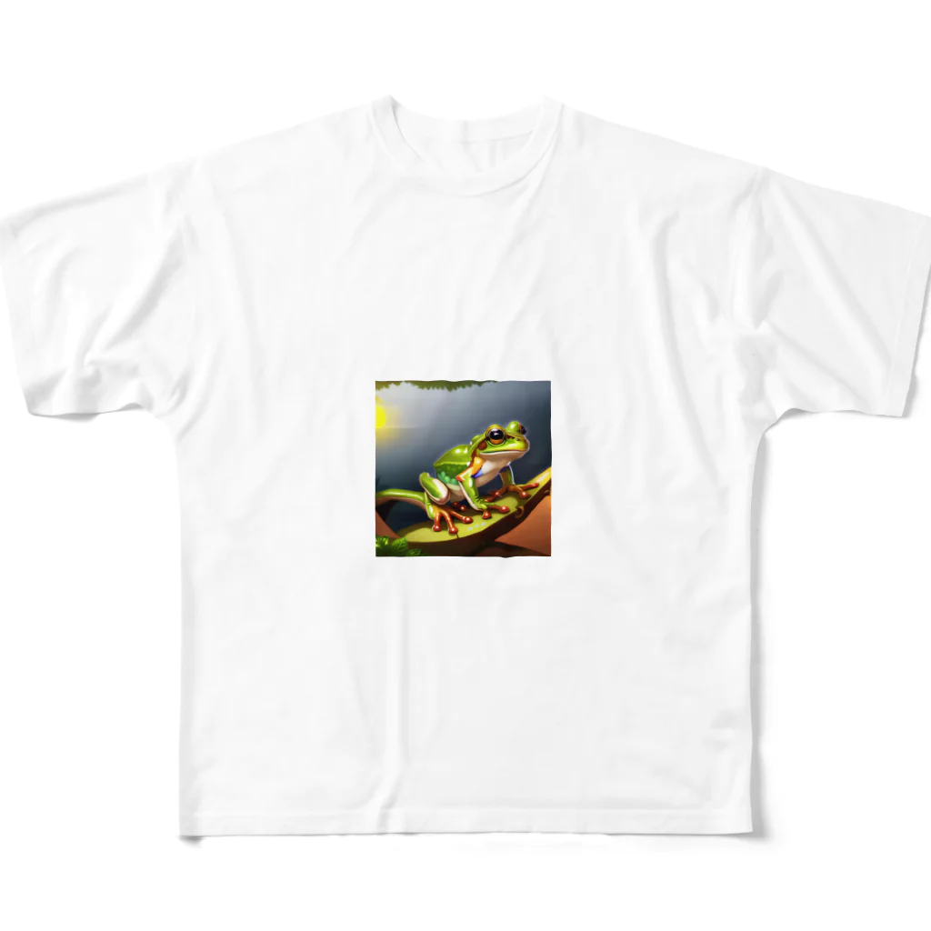 kool_kizzのカエル フルグラフィックTシャツ