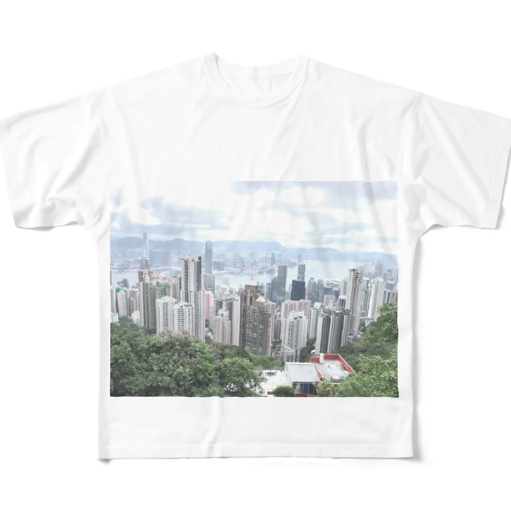 kyurakkoのAt  Victoria Peak フルグラフィックTシャツ