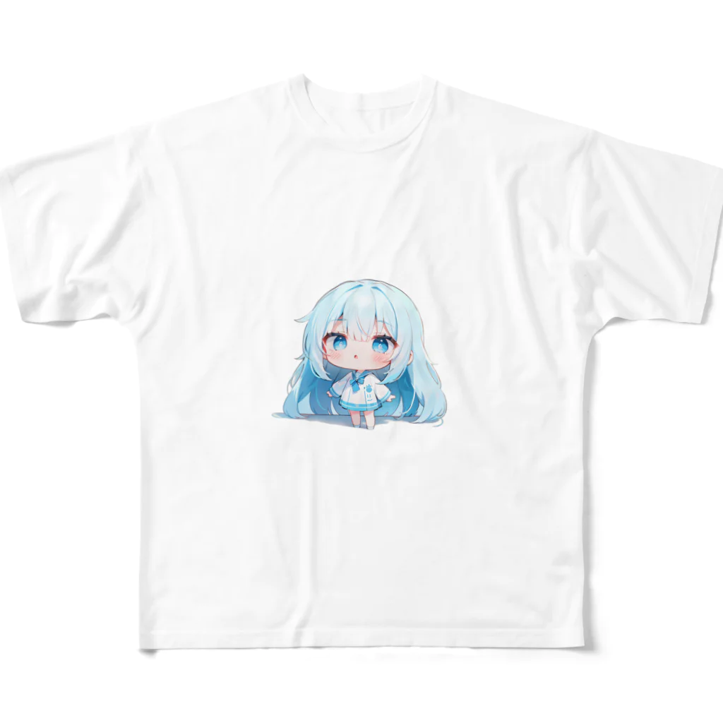 Firelyのチビミク フルグラフィックTシャツ