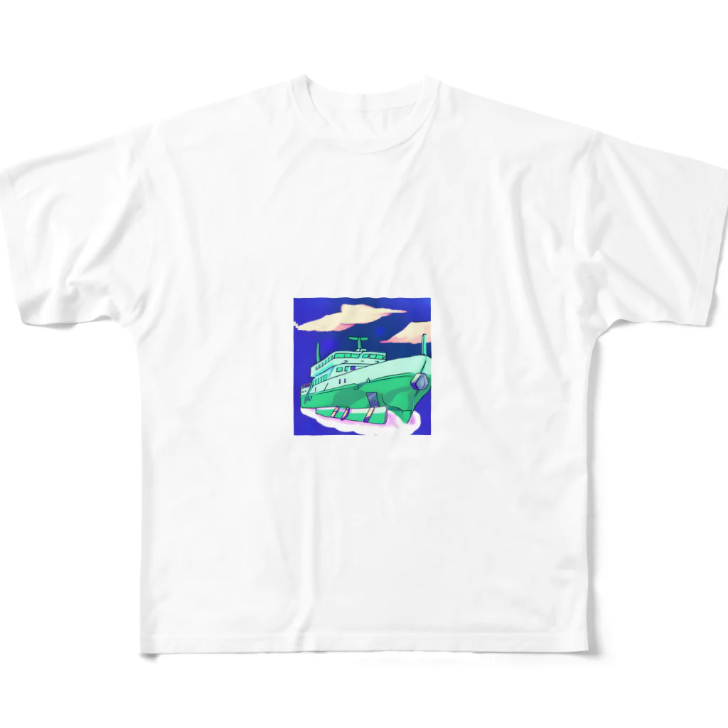 shin&dayのかっこいい🚢 フルグラフィックTシャツ