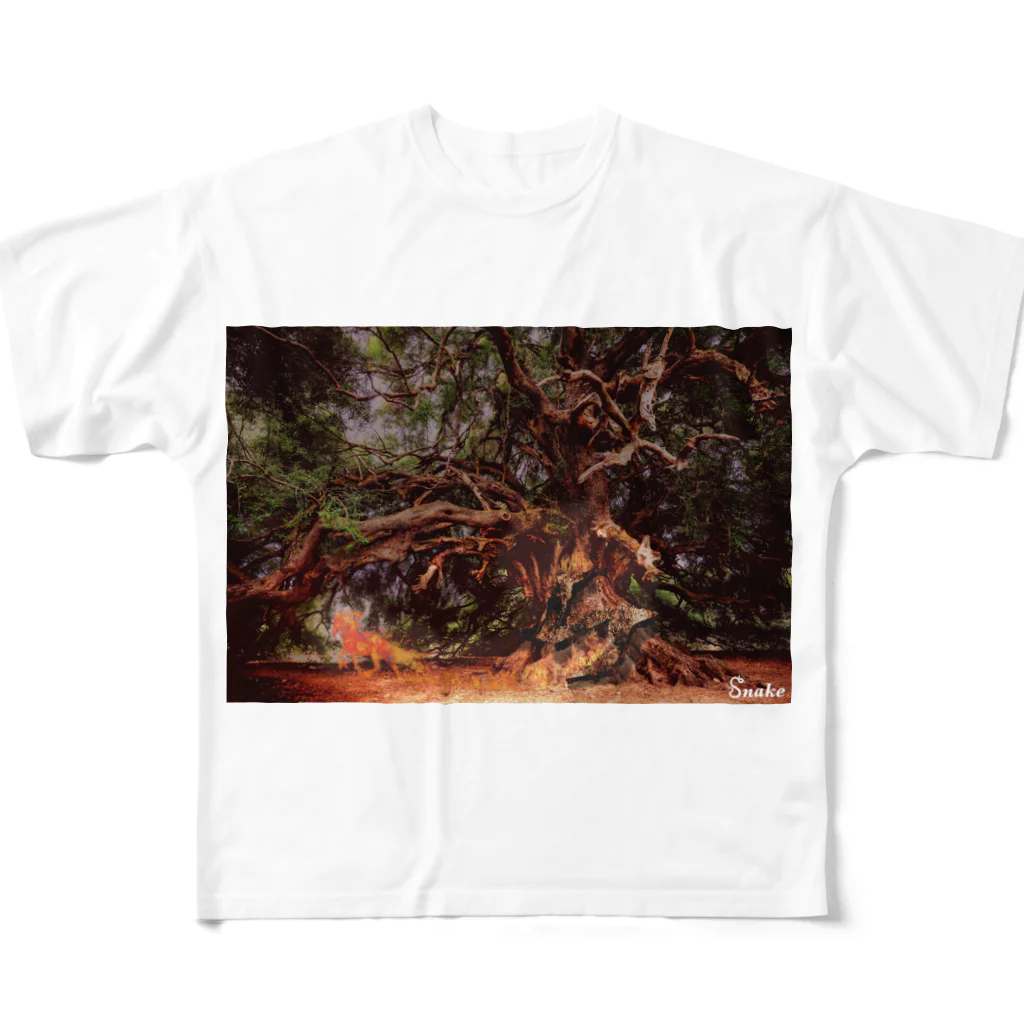 一言に全てを込めて。の森林を駆ける炎馬 All-Over Print T-Shirt