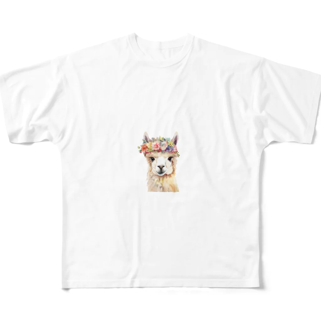 キイロチャンのアルパカ All-Over Print T-Shirt