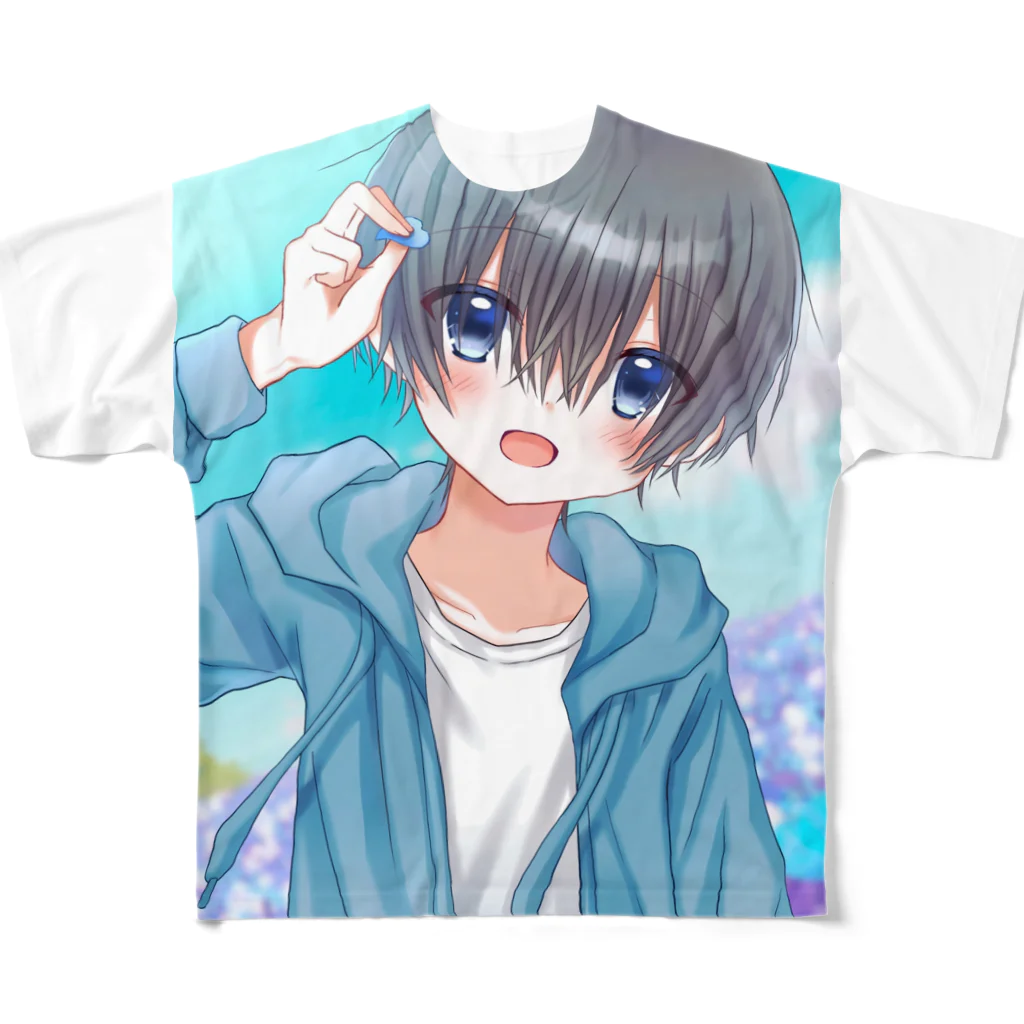 ほしいろりうむのお花畑と星名くん All-Over Print T-Shirt