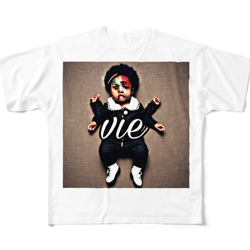 vieのBLACK_BABY All-Over Print T-Shirt