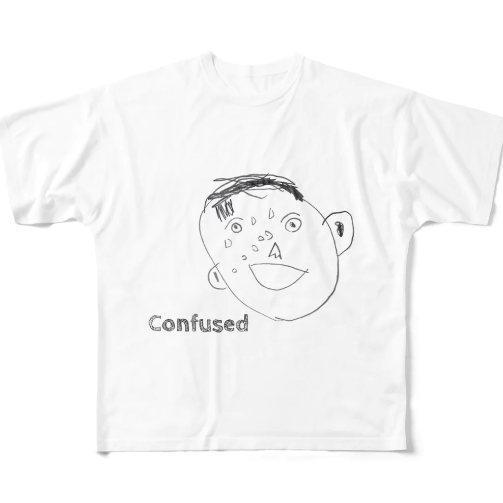 hana-hanaのConfused フルグラフィックTシャツ