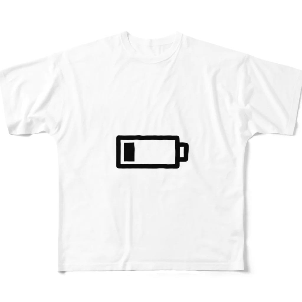 HIROSHI-SAIKA STUDIOのバッテリー切れそう All-Over Print T-Shirt