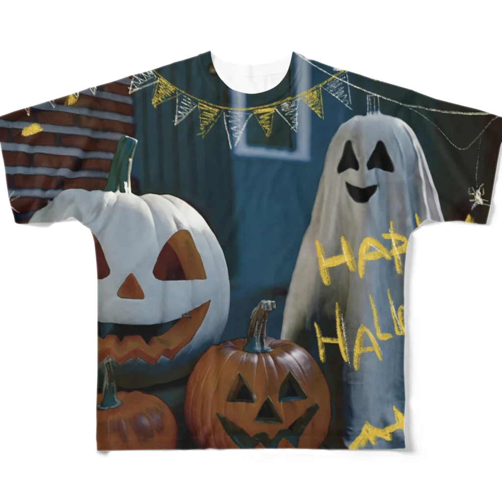 いらすとグッズのハッピーハロウィン フルグラフィックTシャツ