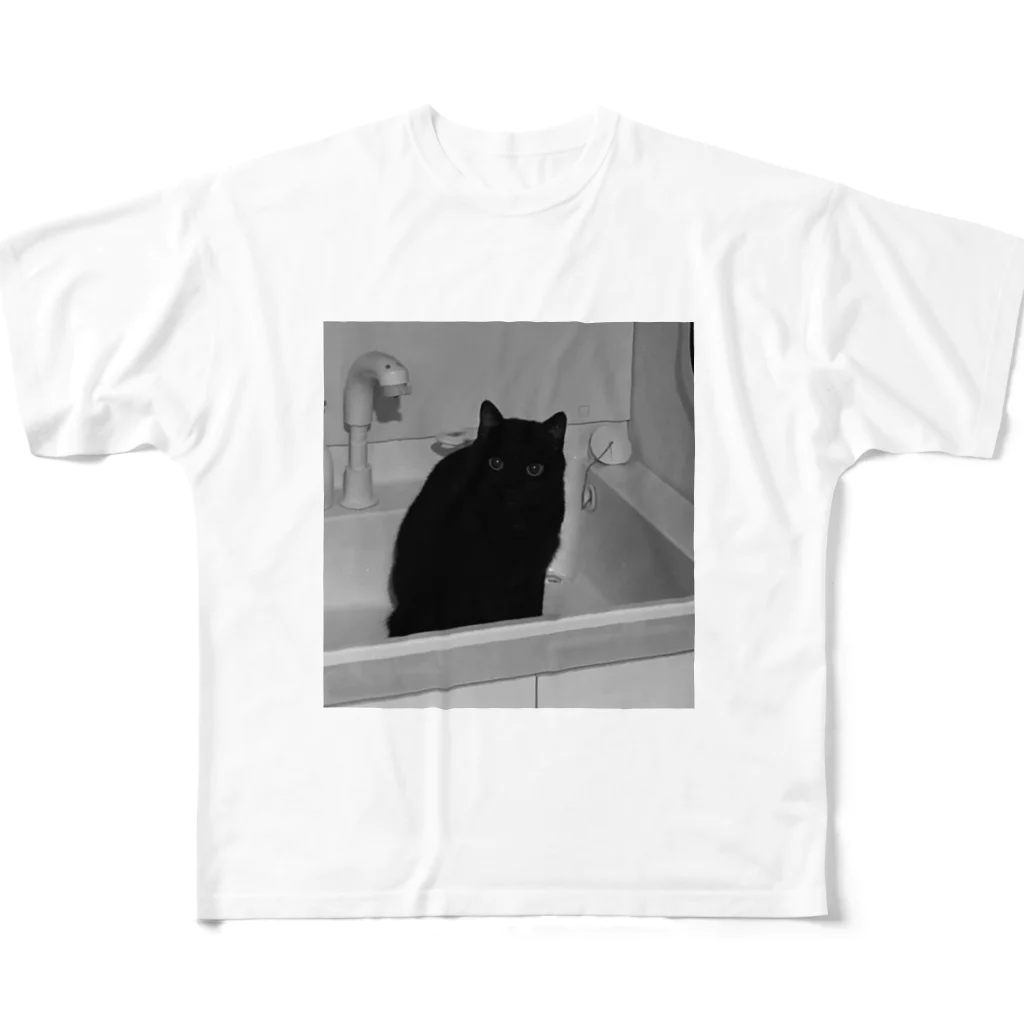 深夜の猫屋さんの深夜猫 フルグラフィックTシャツ