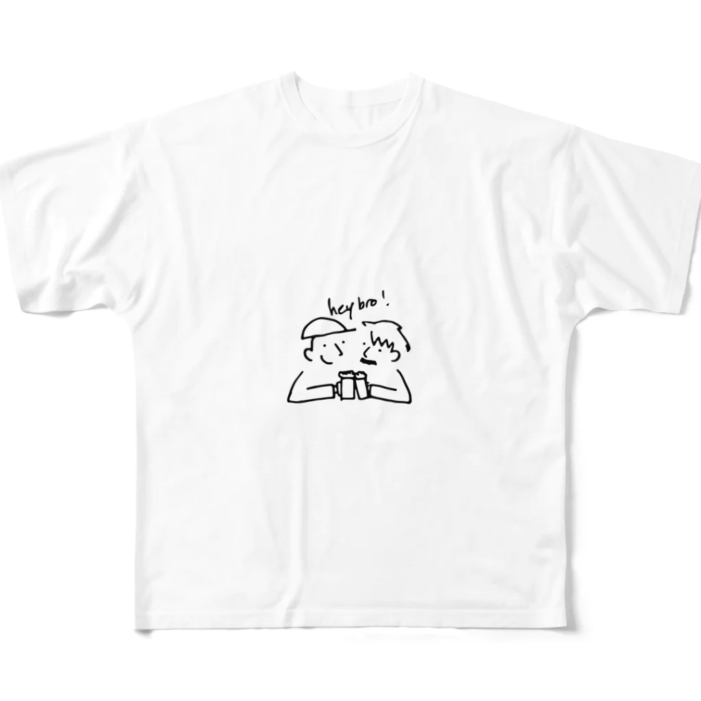 tymmyboyのheybro フルグラフィックTシャツ