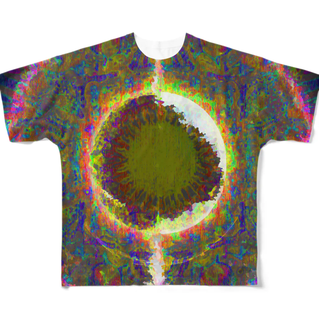 水草の太陽と地球 フルグラフィックTシャツ