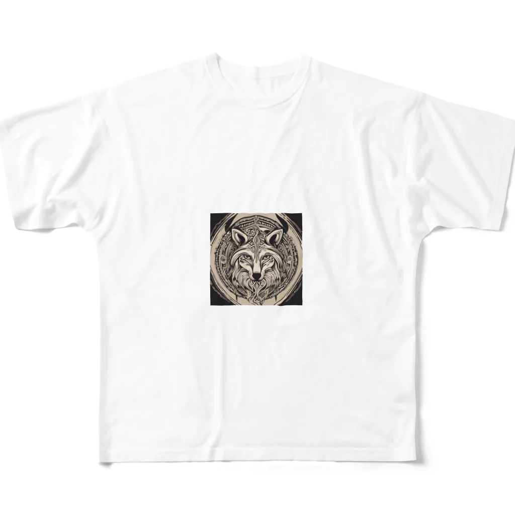 yougawhogaの神秘的な狐の瞳 All-Over Print T-Shirt