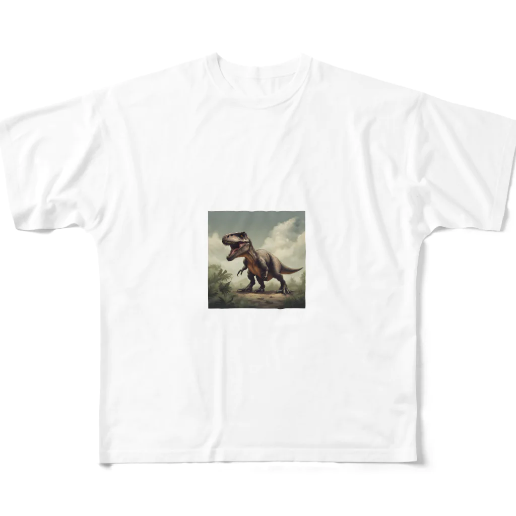 Ryuu_0925の迫力ある恐竜 フルグラフィックTシャツ