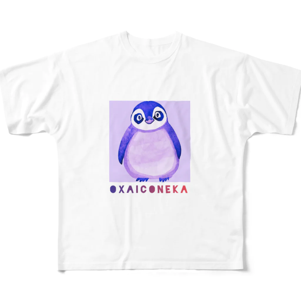 oxaiconeka-shopのoxaiペンギン All-Over Print T-Shirt