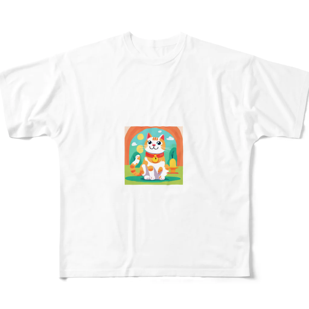 ラクダの店の愛くるしい招き猫 All-Over Print T-Shirt