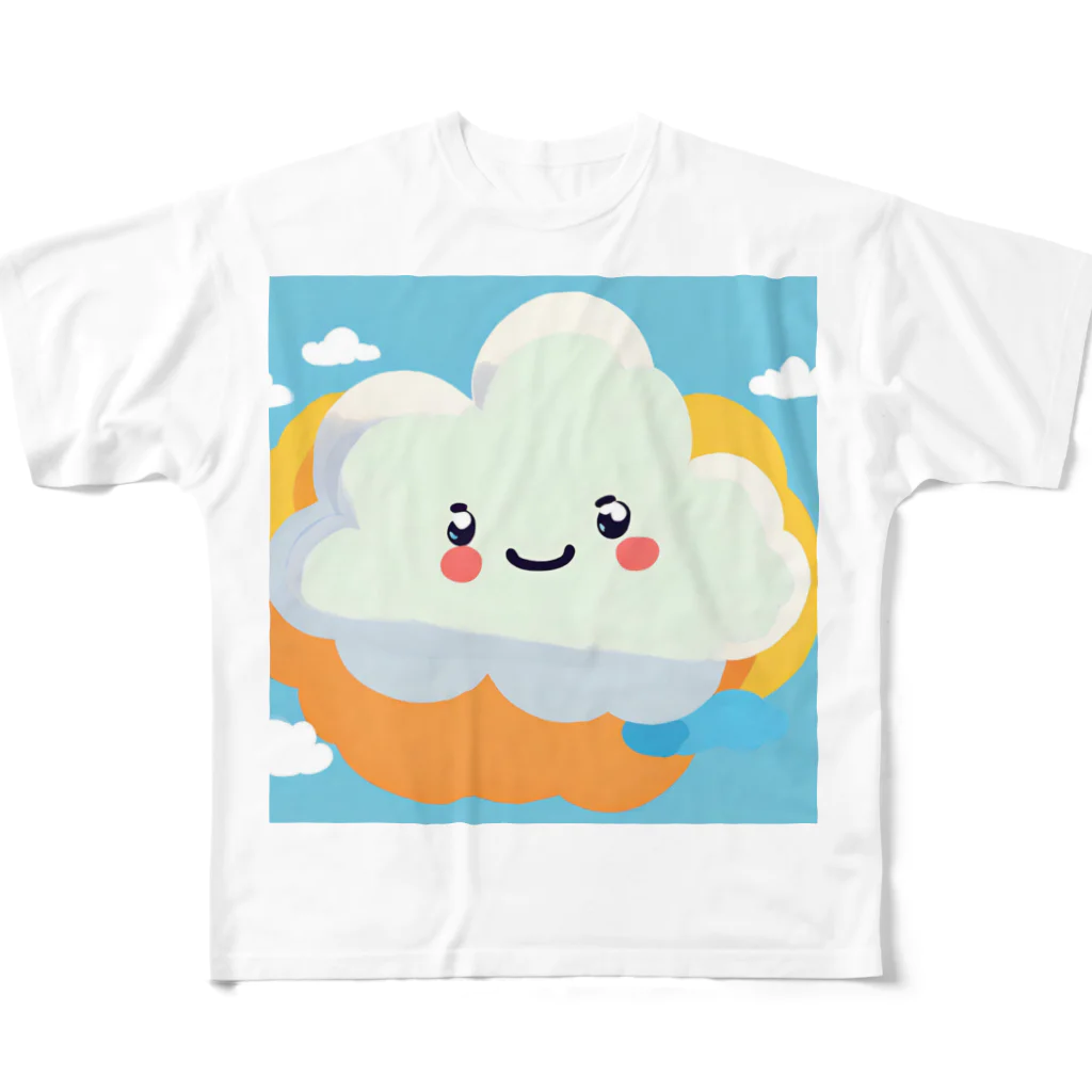 K-springの可愛い雲 All-Over Print T-Shirt