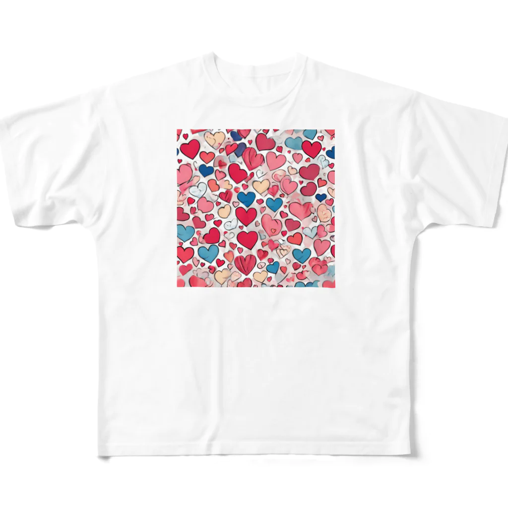 kenarakawaのカラフルなハートデザイングッズ！ フルグラフィックTシャツ