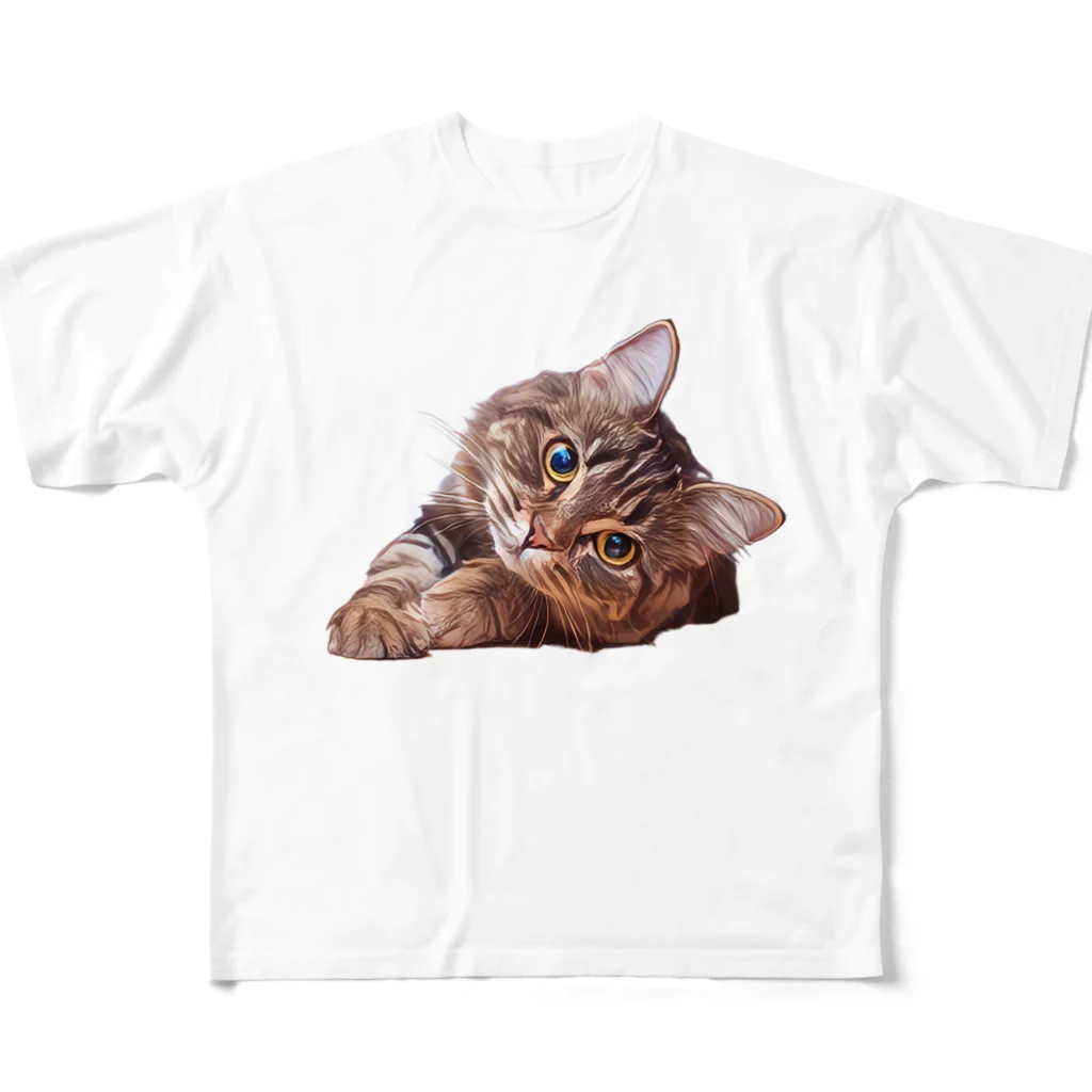 bitpiyoのねこちゃん All-Over Print T-Shirt