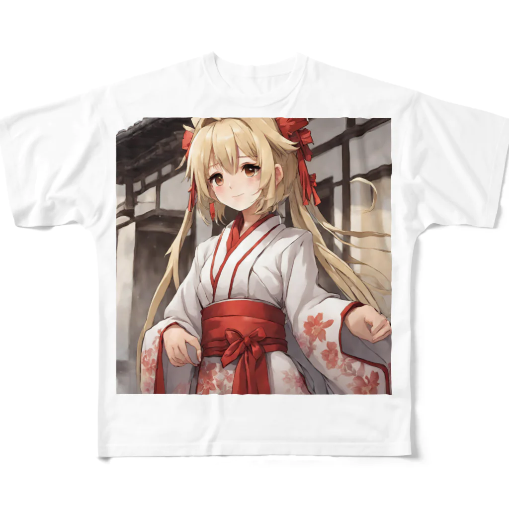 K-springの巫女様 フルグラフィックTシャツ