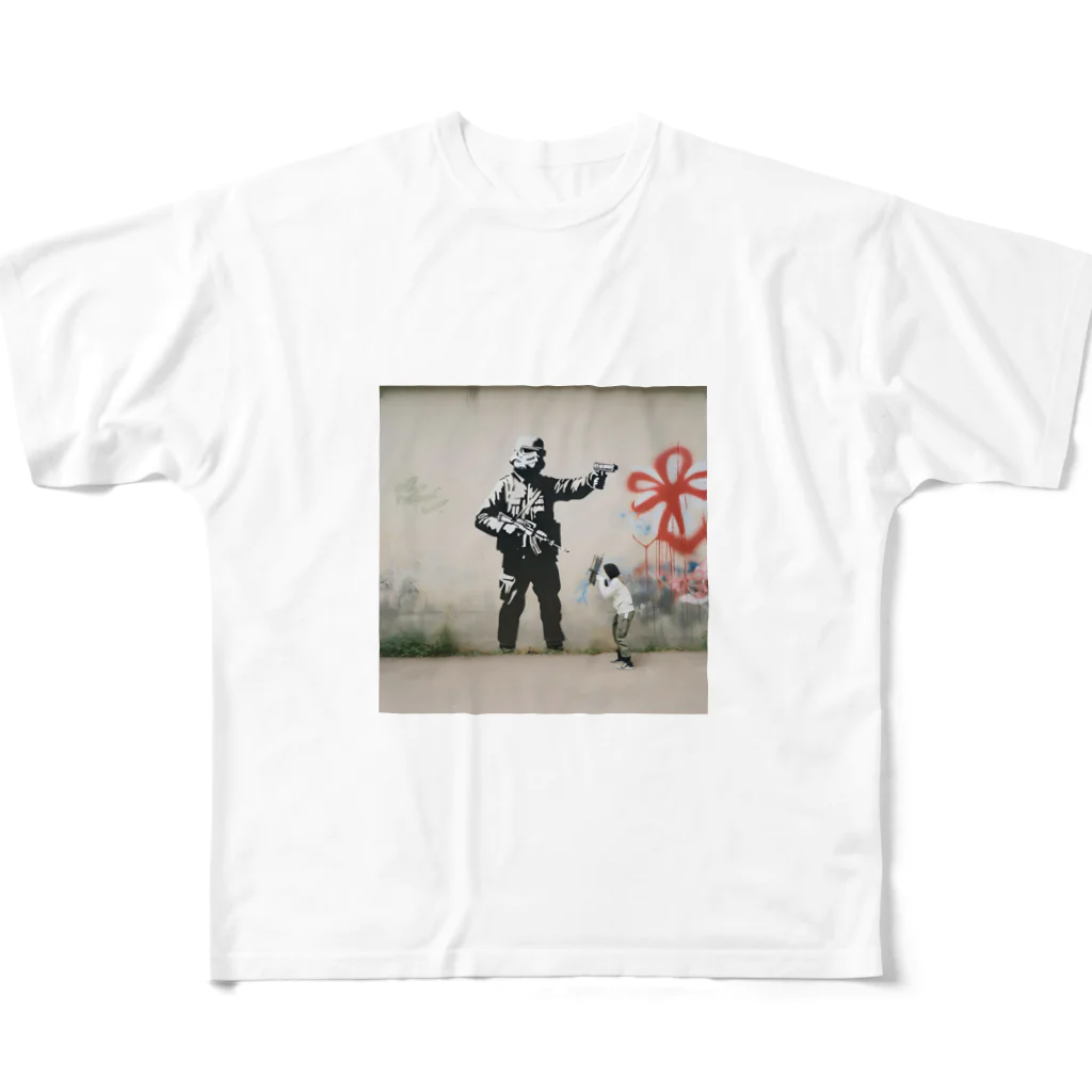 むぎライアンの戦争と平和 All-Over Print T-Shirt