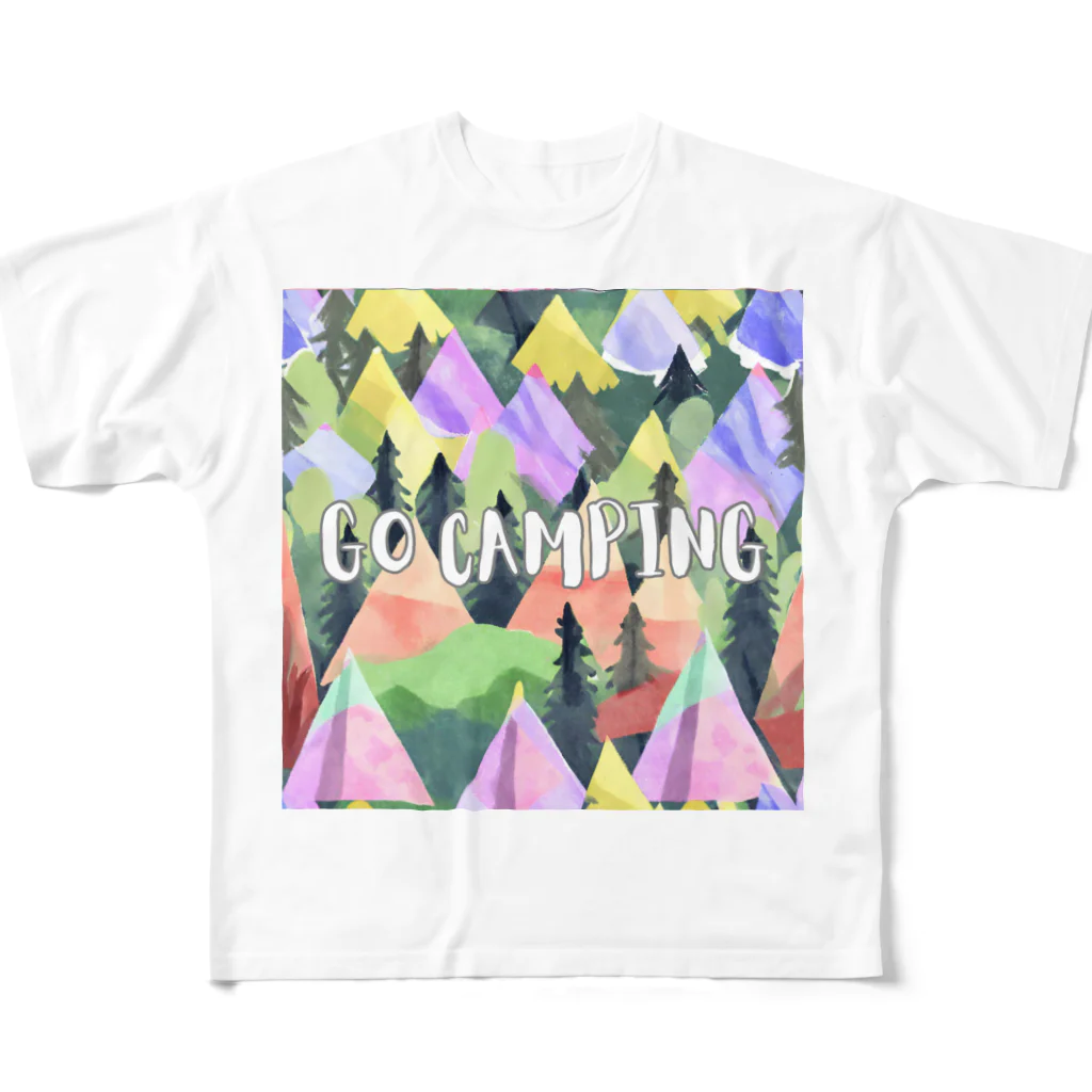 Rico294のカラフルテントでGO CAMPING 2 フルグラフィックTシャツ