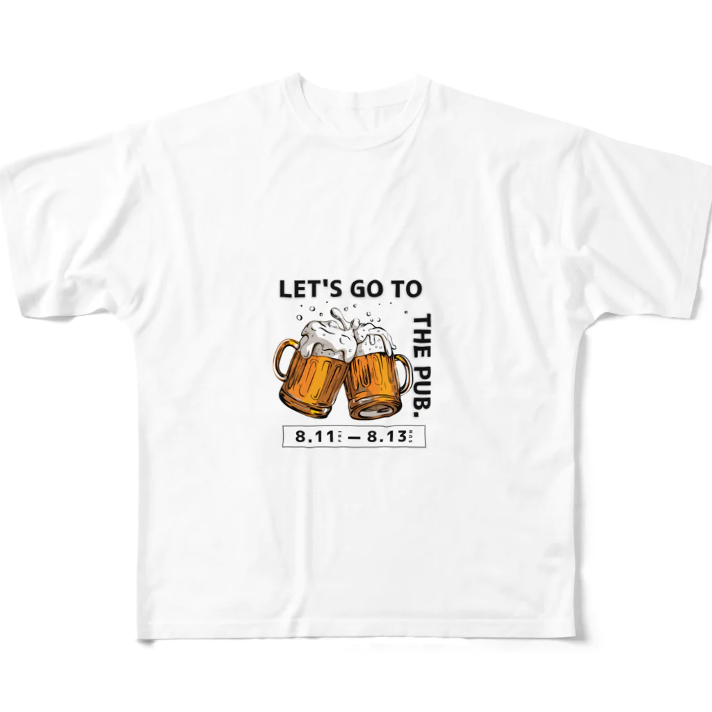 T3 styleのビールを飲もう！ フルグラフィックTシャツ