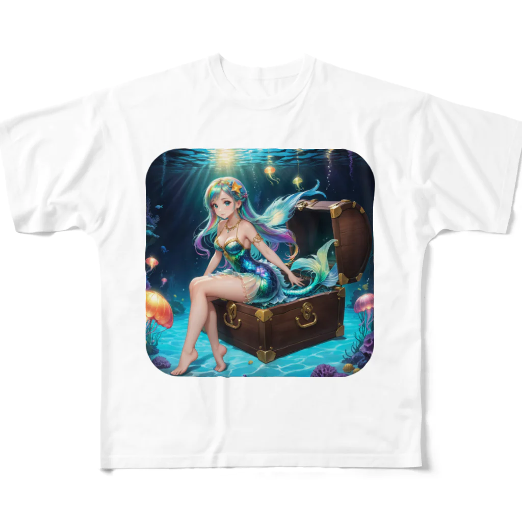 NexDreamの妖精のハロウィンフェス（人魚） フルグラフィックTシャツ