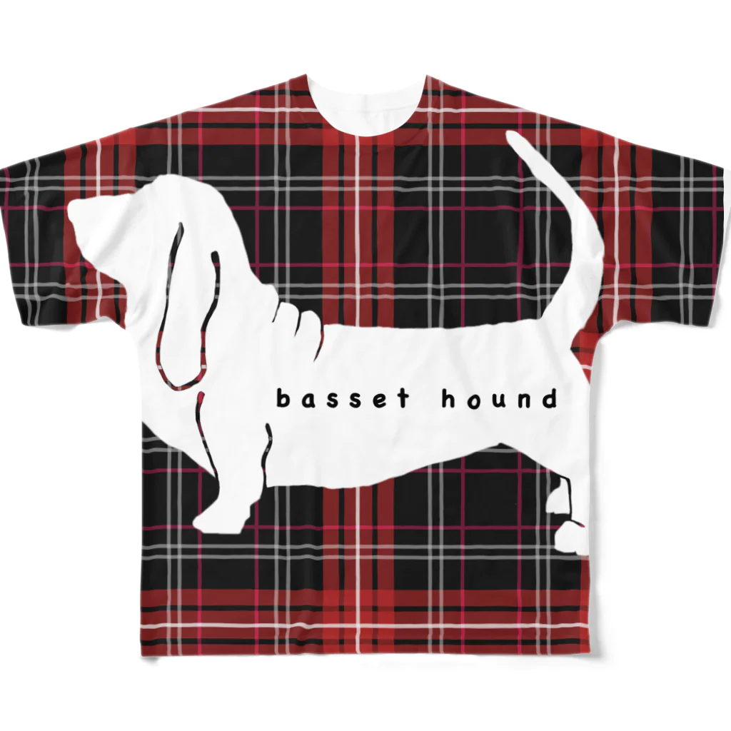bow and arrow のバセットハウンド2 All-Over Print T-Shirt