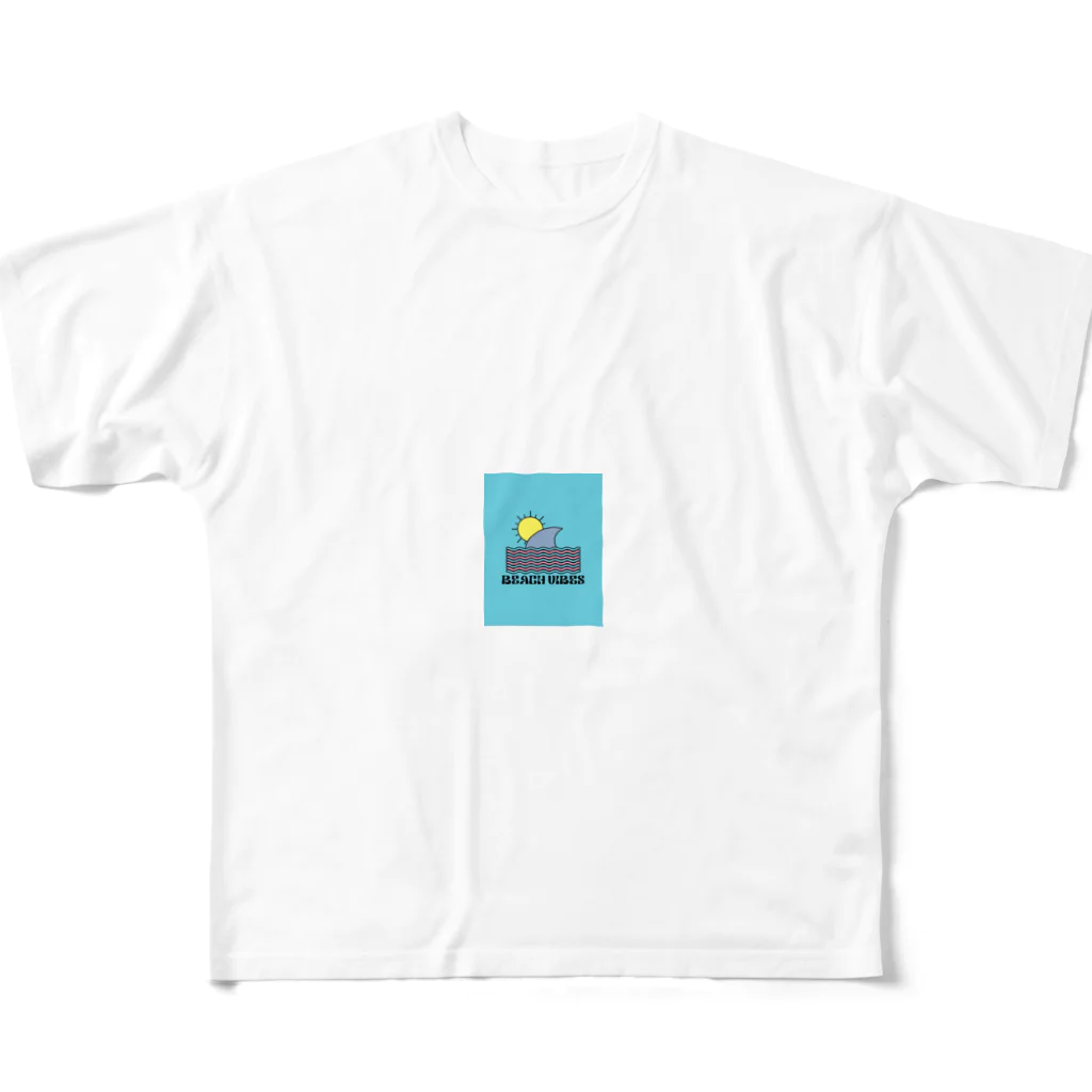 hirasan3の夏のビーチスタイル フルグラフィックTシャツ