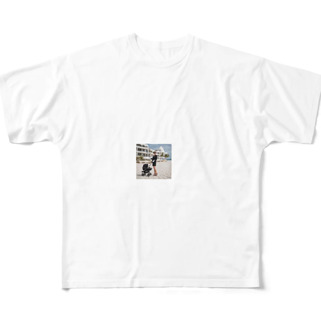 aiのシングルマザーin Resort beach All-Over Print T-Shirt