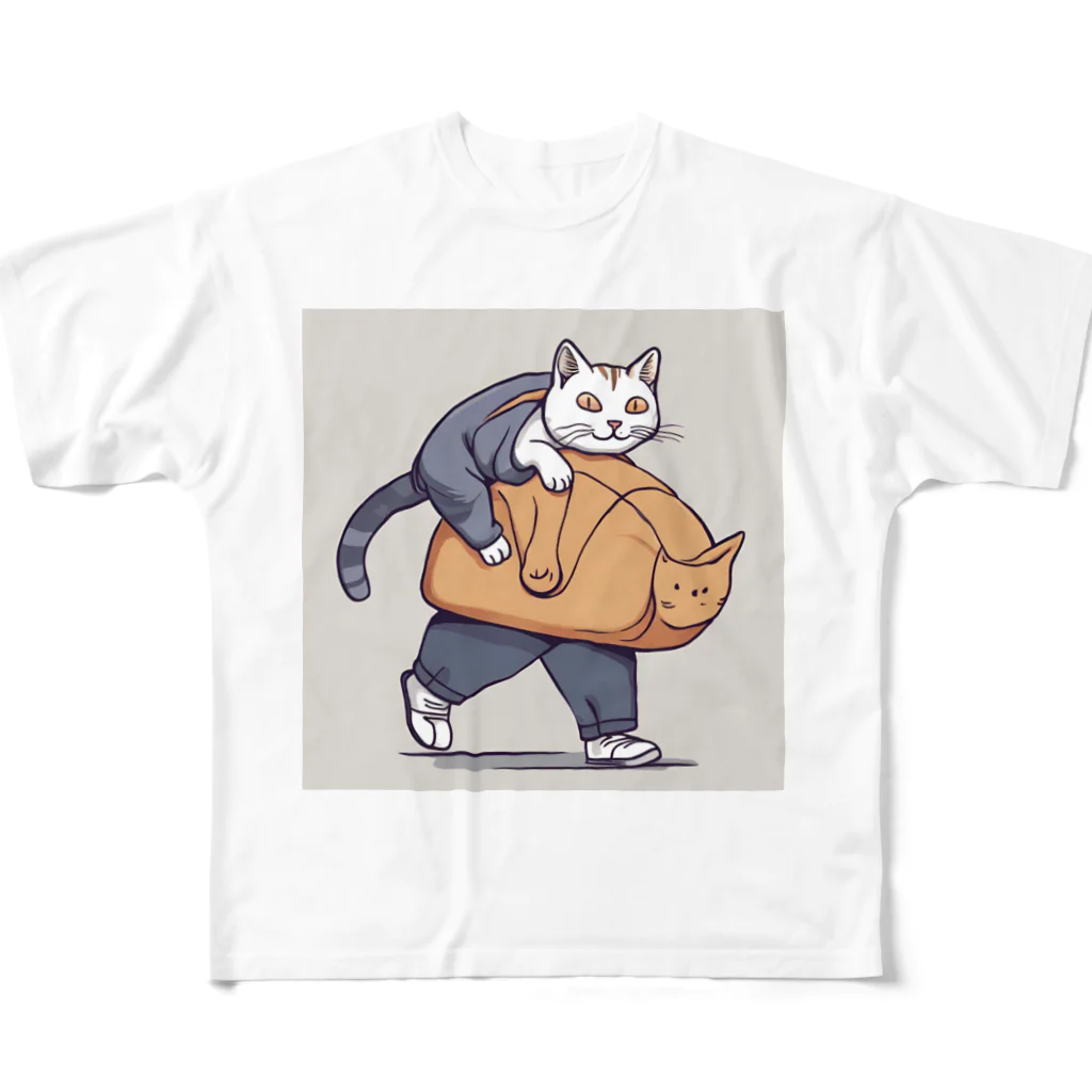 aoking_の不思議猫 All-Over Print T-Shirt