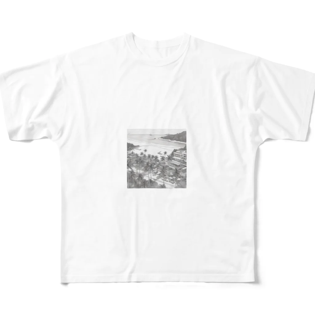 YoMiTの有名な観光スポットイメージ画像：ボラカイ島（フィリピン） フルグラフィックTシャツ