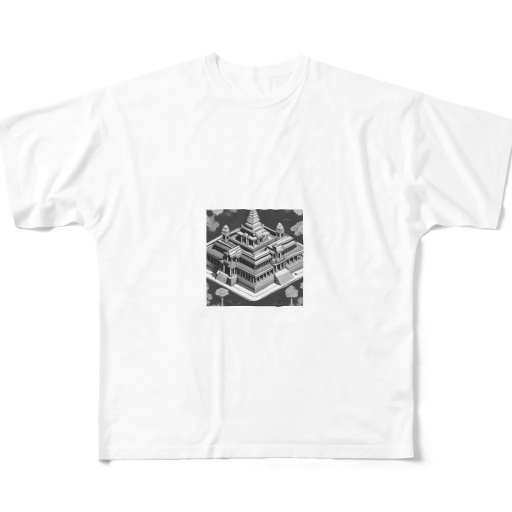 YoMiTの有名な観光スポットイメージ画像：アンコールワット（カンボジア） All-Over Print T-Shirt